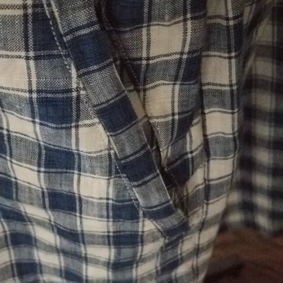 PURE DKNY blue plaid drawstring dress - Picture 3 of 6